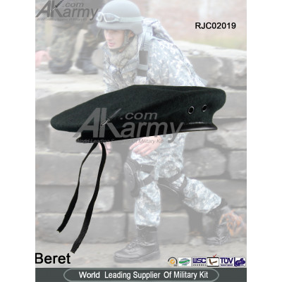 Olive green military beret