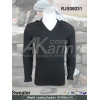 Wool/Acrylic Black Army V Neck Commando Sweater