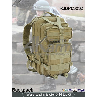 Khaki Tactical Backpack 3P Assault Pack