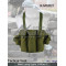 Olive canvas military vest tactical chest rig