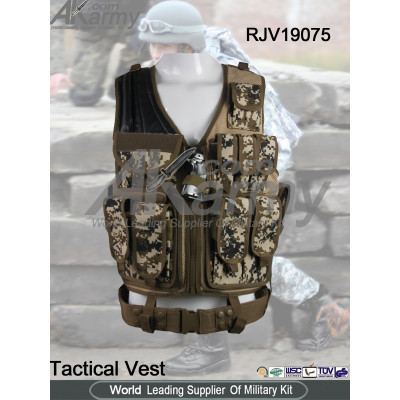 MAX Digital camo tactical vest airsoft vest military vest made by FashionOutdoor