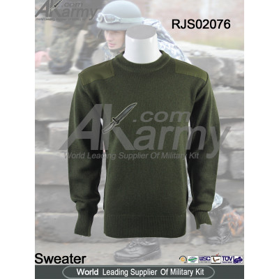 Military sweater olive commando pullover