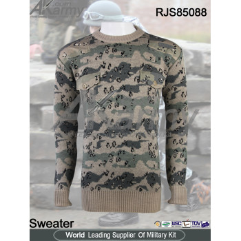 Camo 100% wool military pullover mens commando sweater