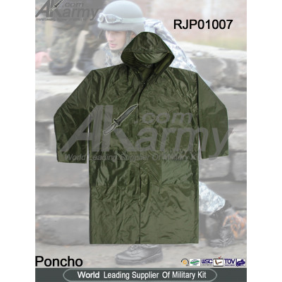 military 170T polyester,PVC coated tactical poncho