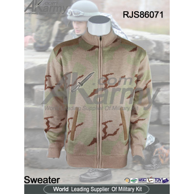 Military acrylic jersey winter sweater commando pullover