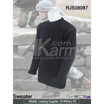 AKMAX black  commando pullover sweater