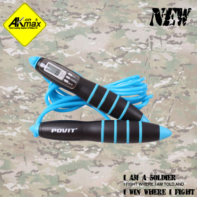 Akmax skipping rope fitness digital electronic Jump Ropes with LCD free shipping