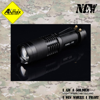 Akmax high quality LED flashlight Mini zoom flashlight
