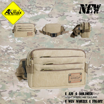 Akmax new arrival canvas travel waist pack