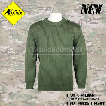 Akmax military sweater olive green and original Army style for U.S government