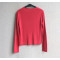 Lady's Silk Mixed Front Buttons Brand Women Sweater