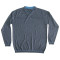 Men Mercerized merino wool V-neck Flat knitting sweater pullover