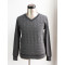 Men  V-neck merino wool jacquard sweater  pullover