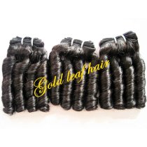 2012 New natural 100%brazilian remy hair weft candy curl