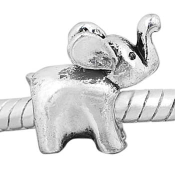 Antique silver plated european style elephant metal beads PBD010, free shipping animal beads in 12*14mm, sold as 20pcs each pack