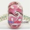 Free Shipping! Vnistar silver plated core glass beads with rosiness color-PGB353 size 9*14mm, sold as 20pcs each pack
