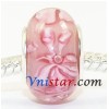 Free Shipping! Vnistar silver plated core glass beads with pink color-PGB086, beads color, size 9*14mm, beads color, sold as 20pcs each pack