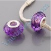 Free Shipping! Silver plated core facet resin bead PGB512, purple bead with size in 9*15mm, sold as 60pcs each pack