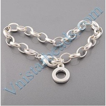 Free shipping! Silver plated bracelet JB244 with lobster clasp, 2013 fashion charm bracelet! sold in 5pcs per pack
