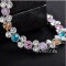 Free shipping! Fashion crystal bracelet, bracelet chain, micky head shape, colorful stone, VB008, length is 18/19m, sold as 3pcs each pack