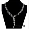 Free shipping! Vnistar black snake jewelry sets, necklace and stud earring, VN340, earring size 10*24mm, sold as 1set each pack
