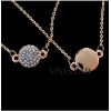 Free shipping! Fashion necklace, necklace set, flat round pendants, DZ327, pendant size 11*16mm, sold as 3pcs each pack