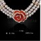 Free shipping! Vnistar pearl necklace with flower pendant XL152, sold in 2pcs per pack