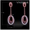 Free shipping! Earrings, oval donut pendant drop earring, enamel long earring, VE442, size in 20*62mm, sold in 2prs per pack
