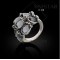 Free shipping! Fashion crystal rings, teardrop crystal, VR345, unadjustable size, sold in 2pcs per pack