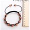 Free shipping! Wholesale light peach crystal stones beads macrame bracelet SBB236-8, sold in 2pcs per pack