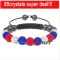 Free shipping! Wholesale 11pcs crystal stone beads macrame bracelet SBB088-24, sold in 2pcs per pack