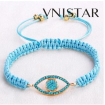 Free shipping! Macrame bracelet, eye shaped bead bracelet, SBB333, eye size 15*36mm,  sold in 5pcs per pack