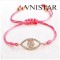 Free shipping! Wholesale Macrame bracelet, eye shaped bead bracelet, SBB332, eye size 15*30mm,  sold in 5pcs per pack