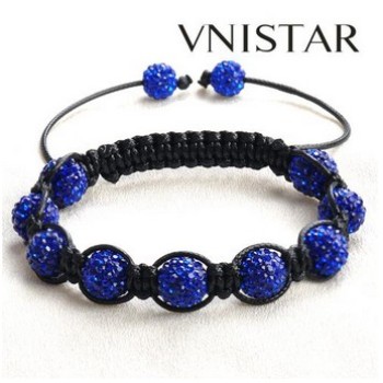 Free shipping! Wholesale blue crystal stones beads macrame bracelet SBB236-9 ,  sold in 2pcs per pack