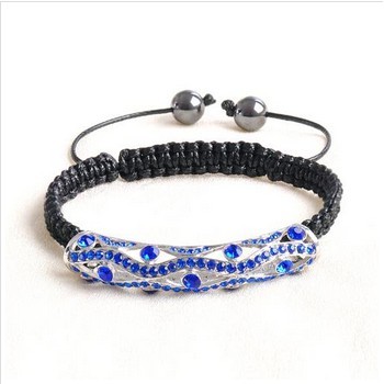 Free shipping! Wholesale macrame bracelets SBB329-3 with purple stones ,  sold in 2pcs per pack