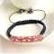 Free shipping! Wholesale macrame bracelets SBB329-3 with purple stones ,  sold in 2pcs per pack