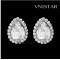 Free shipping!Earrings, crystal stud earring, teardrop earring, teardrop crystal, VE140, size in 11*14mm, sold in 2prs per pack
