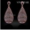 Free shipping! Fashion earrings, teardrop pendant danlge earring, lady earring, VE437, size in 24*57mm, sold in 2prs per pack