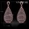 Free shipping! Fashion earrings, teardrop pendant danlge earring, lady earring, VE437, size in 24*57mm, sold in 2prs per pack