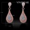 Free shipping! Fashion earrings, teardrop dangle earring, teardrop pendant, VE435, size in 16*43mm, sold in 2prs per pack