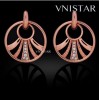 Free shipping! Fashion earrings, dangle earring, round pendant, VE434, size in 24*30mm, sold in 2prs per pack