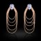 Free shipping! Fashion crystal earrings, chain tassel drop earring, teardrop crystal, VE406, size in 25*65mm, sold in 2prs per pack
