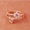 Free shipping! Fashion jewelry rings, flower and heart ring, JZ101, unadjustable size, sold in 5pcs per pack