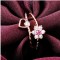 Free shipping! Fashion jewelry rings, flower and heart ring, JZ101, unadjustable size, sold in 5pcs per pack