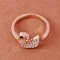Free shipping! Fashion jewelry rings, swan ring, animal ring, JZ122, unadjustable size, sold in 5pcs per pack