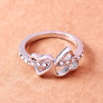 Free shipping!Fashion jewelry rings, hearts ring, wedding ring, JZ146, unadjustable size, sold in 10pcs per pack