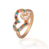 Free shipping! Fashion jewelry rings, hearts ring with pearls, JZ014, unadjustable, sold in 10pcs per pack