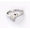 Free shipping! Fashion rings, heart ring, Love stamped, clear stone, JZ124, unadjustable, sold in 10pcs per pack