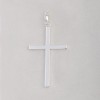 Free shipping! Wholesale high quality double silver plated big cross clasp charms HCC299-1, sold in 5pcs per pack