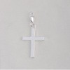 Free shipping! Wholesale high quality double silver plated cross clasp charms HCC298-1, sold in 5pcs per pack